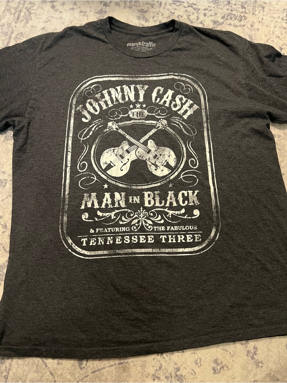 Merch Traffic Johnny Cash Graphic Tee - Black & White